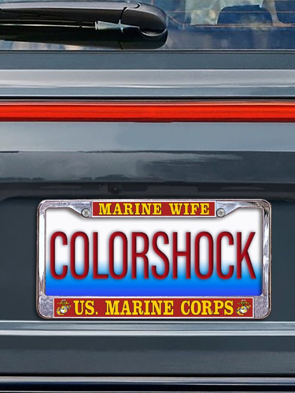 USMC Marine Corps Marine Wife Metal License Plate Frame (Licensed Product)
